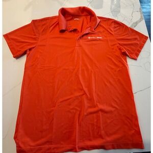 Sport-Tek Mens Orange Buick GMC Logo Performance Polo Shirt Size Large L